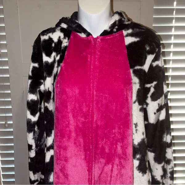Celebrate Black and Pink Pajama Onesie - Image 2