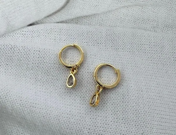 Elegant Teardrop Dangle Drop Earrings for Women Gold - Image 2