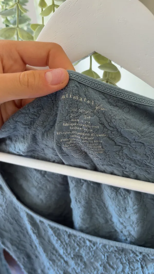 free people Blue lace long sleeve top - Image 2