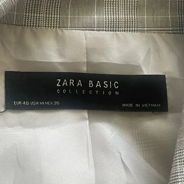 Zara Plaid Double Breasted Blazer - Image 7