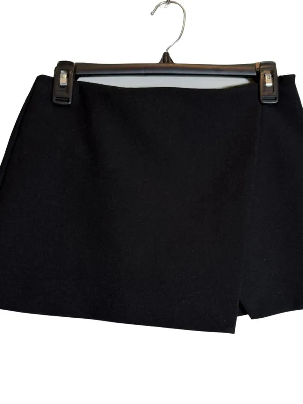 Zara Micro Mini Skort Women's Small Black Going Out Date Night Party A-Line Club - Image 3