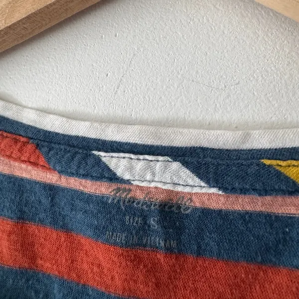 Madewell Whisper Cotton Crewneck T-Shirt in Lennie Stripe Multicolor‎ - Image 7
