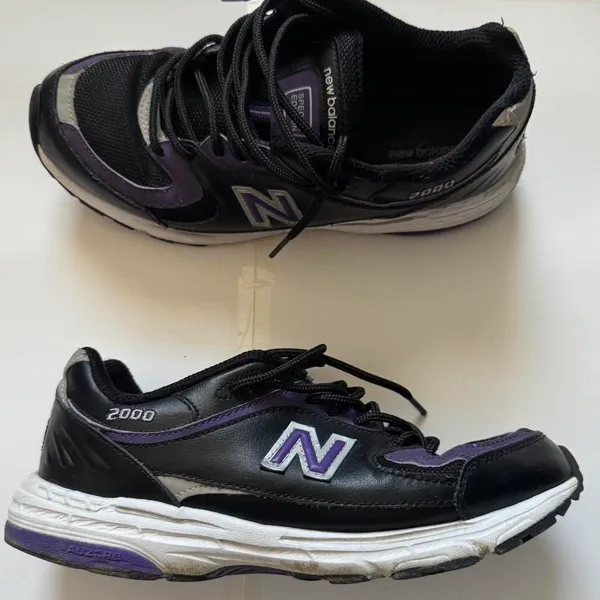 Y2K Purple New Balance ✦ Open To All Offers ✦ Bundle Measurements: Used Good Condition. Mens New Balance Violet 2000 Shoes Black/ Purple Size 7 New Balance Logo Both Sides. Shoes Come As Shown In Pictures. New Black Laces Equipped. Reflective 3M Material on the back Ankle Area ——— TAGS ——— #NB #NewBalance #Running #Casual #Run - Image 3