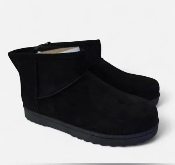 Arizona Jean Co. Women's 'AZ Slater' Black Faux Suede Faux Fur Ankle Boots Size 11M 👢 - Image 9