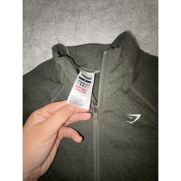 gymshark vital seamless warm jacket Medium Green - Image 8