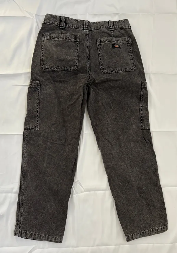 Women’s 26R Dickies Acid Wash (Black/Grey) Cargo Pants - Image 3