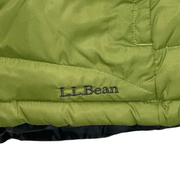 LL Bean Women M Quilted Reversible Goose Down Cold Weather Green Puffer Vest‎ - Image 9