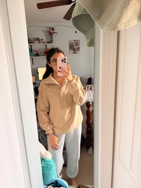 Aerie Getaway Quarter Snap Sweatshirt - Image 6