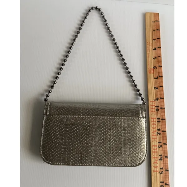Zara Mini Clutch Shoulder Bag Metal Chain Strap Y2K Purse Mini Baguette Bag - Image 8