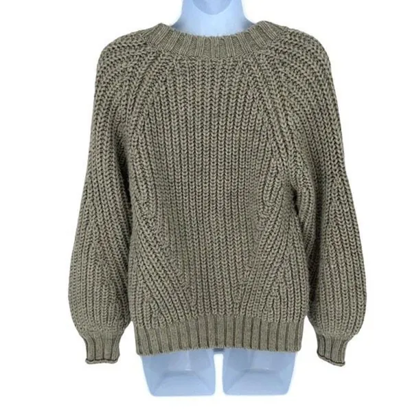American Eagle Outfitters Womens Chunky Knit V-Neck Long Sleeve Sweater Size XS‎ - Image 3