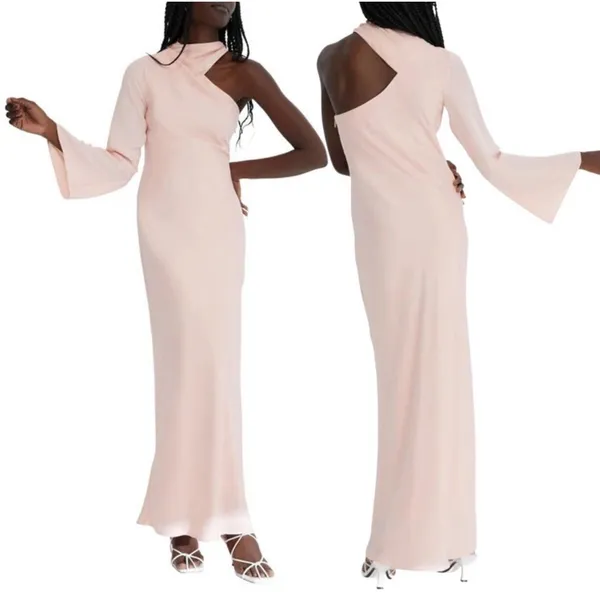 Significant Other Rhiannon One-Shoulder Sleeve High Neck Pink Maxi Gown 8‎ NWT - Image 11