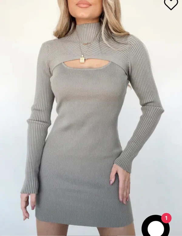 Lane 201 Cut Out Long Sleeve Dress - Image 2