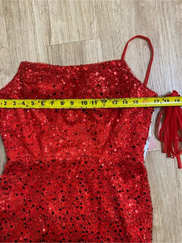STACEES Red Sequin Spaghetti - Image 7