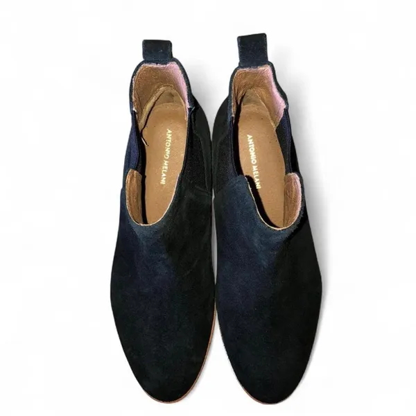 Antonio Melani Women's Black Suede Platform Chelsea Booties 7M - Image 11
