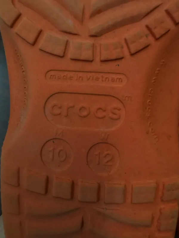 Crocs Orange-Red Colored Mens Size 10- Womens 12 - Image 4