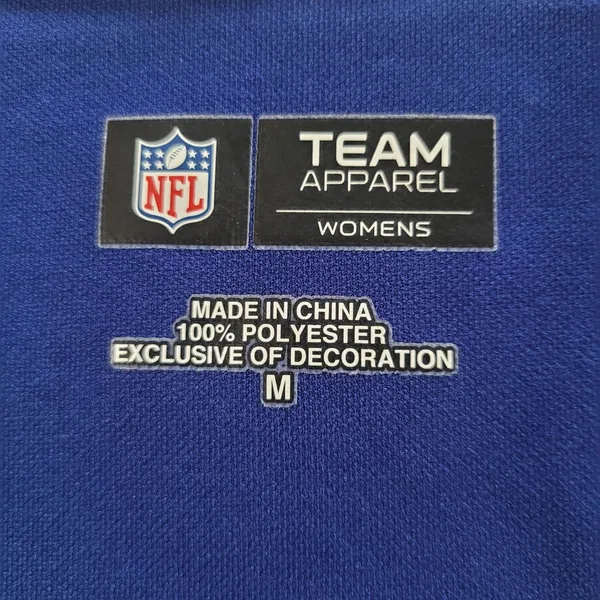 New York Giants Women’s Medium NFL Team Apparel Rhinestone Logo Shirt Tee Blue - Image 5