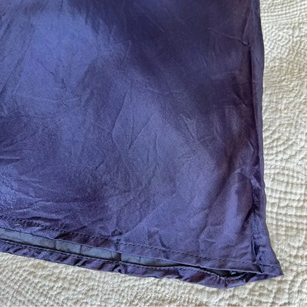 Vintage Paris Sport Club Satin Shirt Womens L Large Fits Small Medium Purple 90s - Image 5