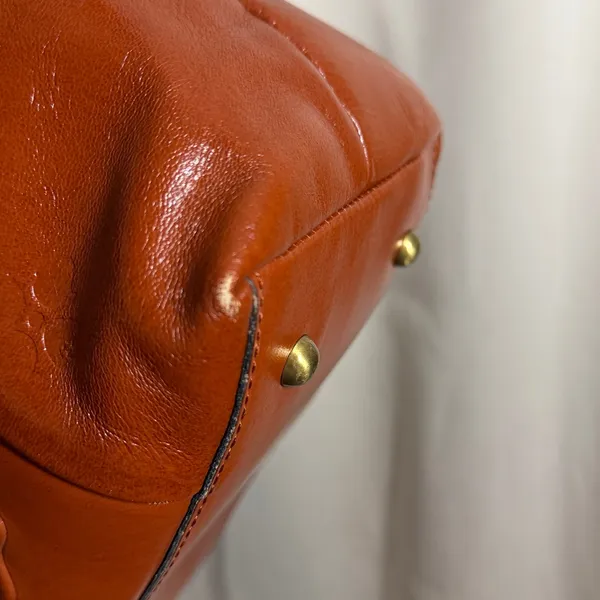 Patricia Nash Everton Tooled Leather Slouch‎ Drawstring Tote Bag Tan Cognac - Image 9