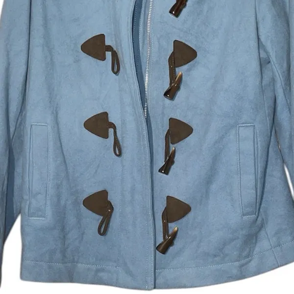 Gap Teal Zip n Toggle Y2K Peacoat size Medium - Image 3