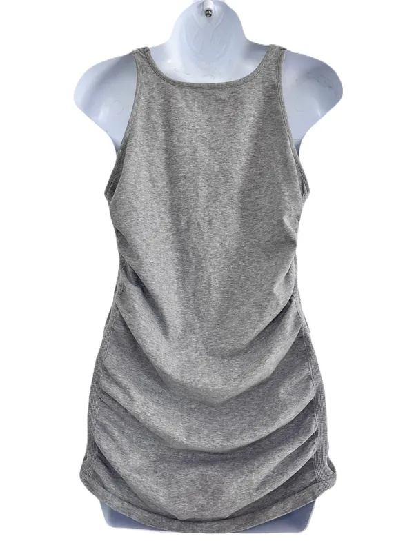 Athleta Grey Side Ruched Stretch Cotton Tank Top, Size XL - Image 2