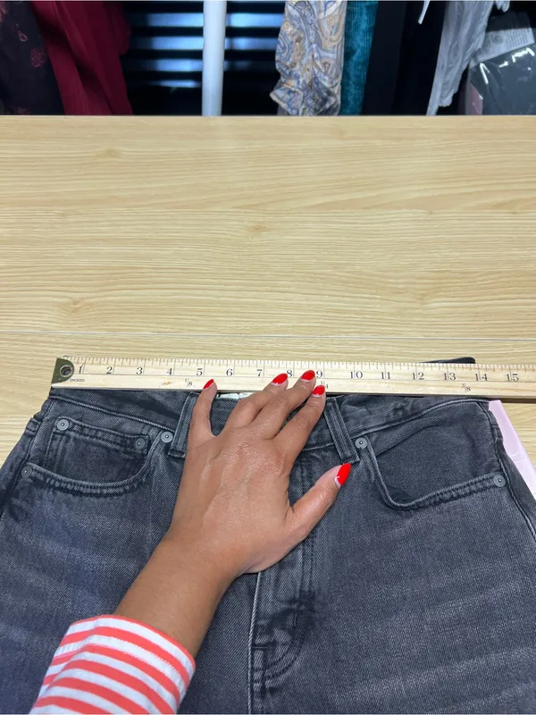 Madewell The Darted‎ Barrel-Leg Jean Olenda Wash Size 24 - Image 12