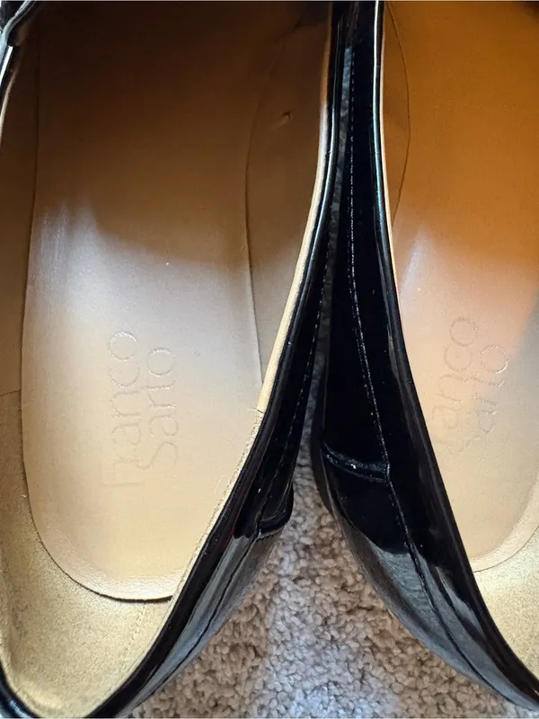 Franco Sarto Carolynn Platform Loafer black patent slip on shoes women size 10 - Image 11
