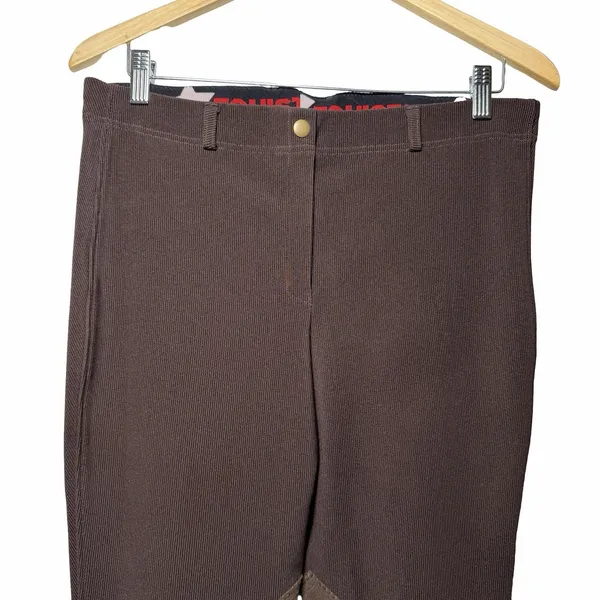 EquiStar Equi Tuff Womens 32 Brown Riding Breeches Knee Patch Equestrian - Image 3