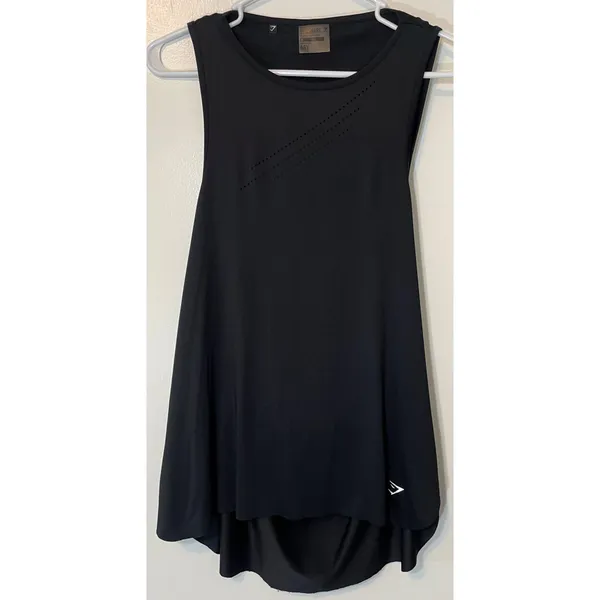 Gymshark Black Laser Cut Tank Top  - Image 4