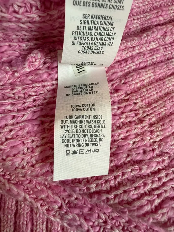 NWT Aerie Hits The Spot Mockneck Sweater in Raspberry Peak 100% Cotton - Image 7