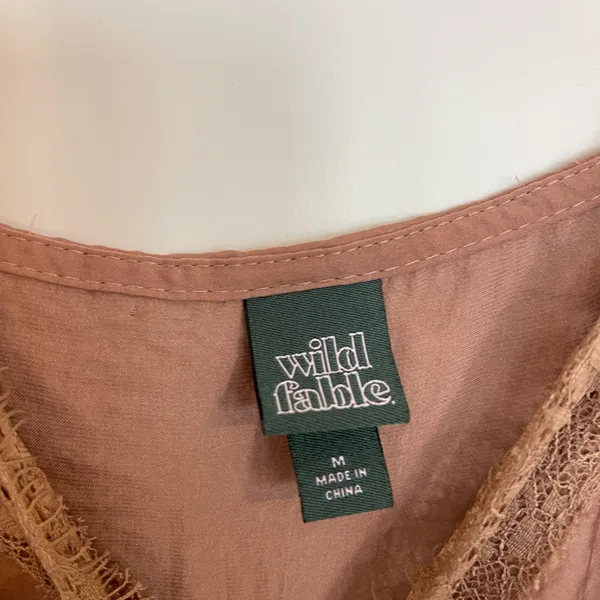 Wild Fable Lace Trim Brown Cami Top - Image 3