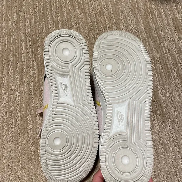 Pink Nike stitched Air Force ones - Image 5