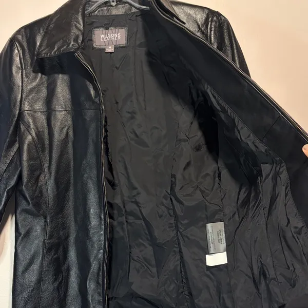 Wilson's Leather- Women's 100% Leather Jacket Full Zip Lined Slit Pockets Size M - Image 7