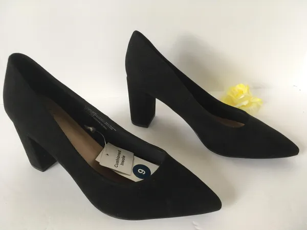 Black Suede Heels, Size 9 - Image 2