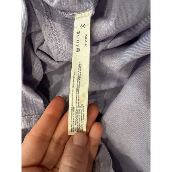 Daily Practice by Anthropologie Purple Vneck Short Sleeve Shirt Small S - Image 6