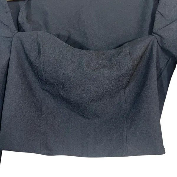 Abercrombie & Fitch Sweetheart Corset Solid Crop Top Black Long Sleeve Size S - Image 3