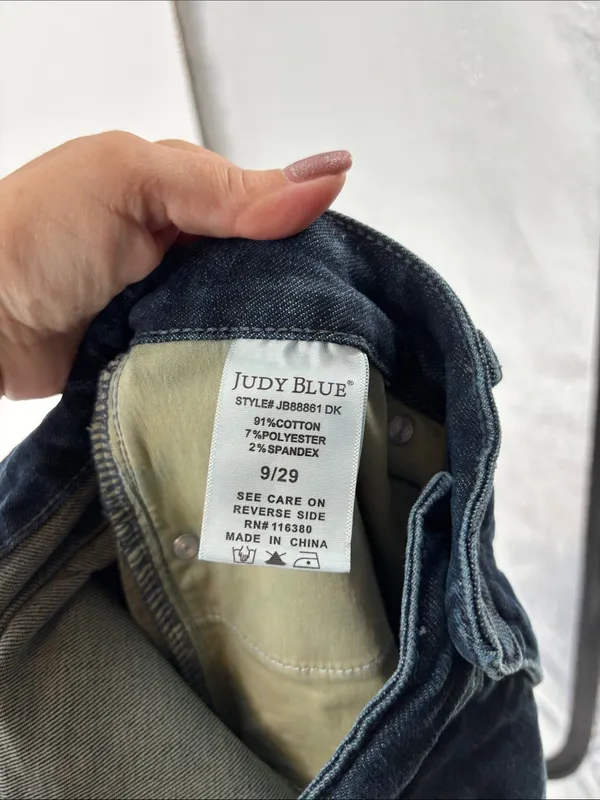 Judy Blue tummy control classic straight dark jeans 9 29 - Image 4