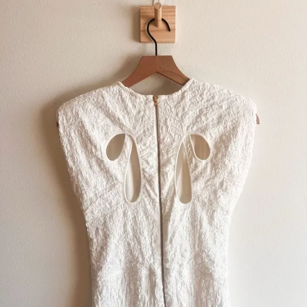 New Anthro Sabina Musayev Bamboo Cut Out Mini Dress Size XL - Image 8