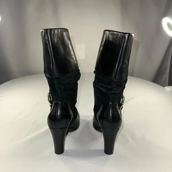 Lauren Ralph Lauren - Genuine Leather Suede Woman’s Heeled Boots Size 6M Classic - Image 5
