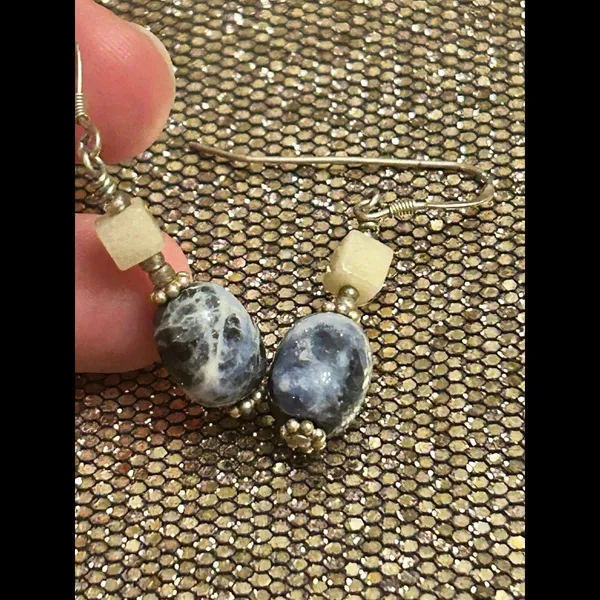 925 sterling silver vintage earrings 3.75g h73 - Image 2