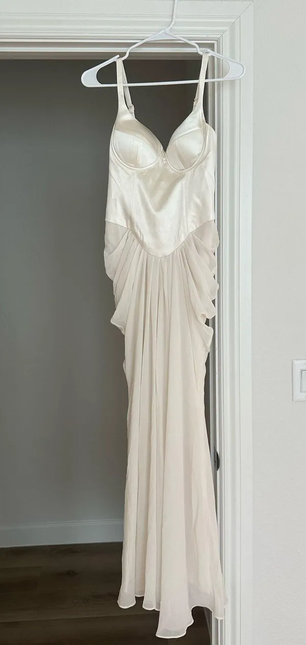 Leila Satin Corset Maxi Dress Meshki - Image 2