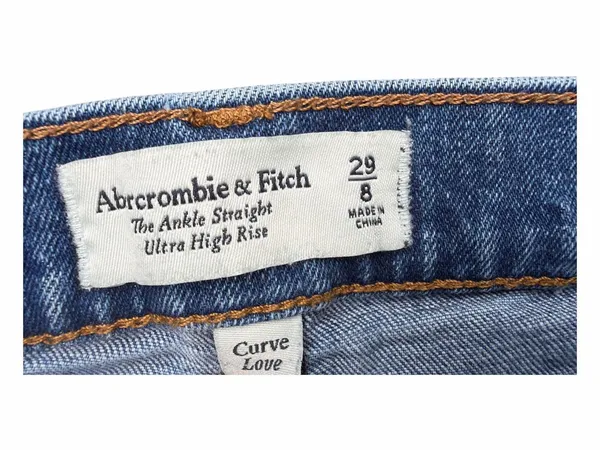 Abercrombie & Fitch Medium Blue Straight-Leg Ripped Jeans - Image 3