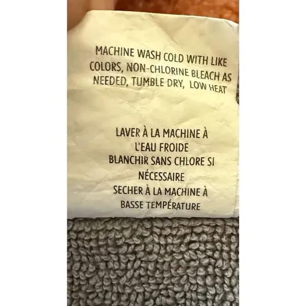 Lacoste Gray Terry Cloth Robe 100% Cotton Unisex Cozy Bathrobe XL - Image 4