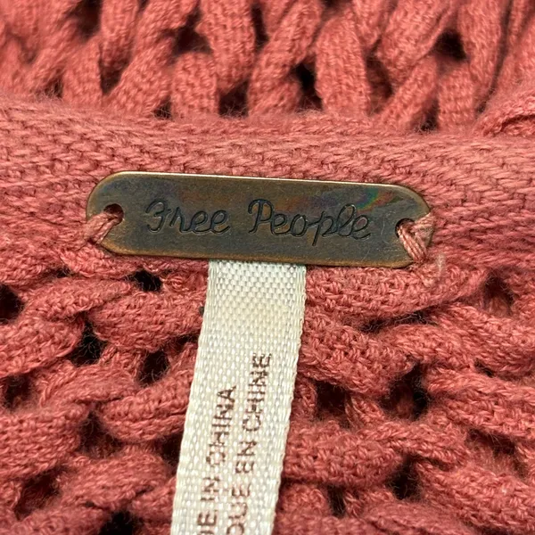 FREE PEOPLE Sz S SIMPLY SIENA OPEN FRONT CARDIGAN SWEATER ROSE PINK - Image 7