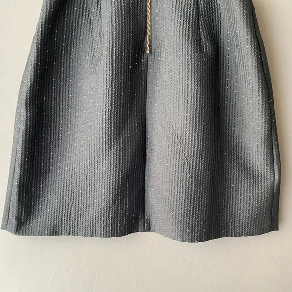 Madewell sz 12‎ black & metallic gold sparkle midriff cut out sheath mini dress - Image 9