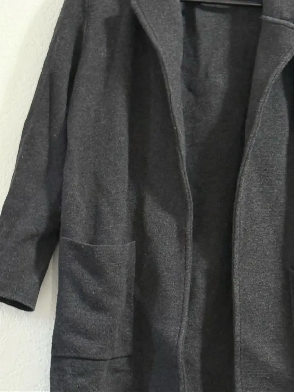 J. Crew Open Front Sweater Blazer Gray Merino Wool blend M Size M - Image 2