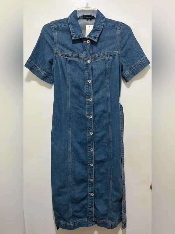 Sanctuary Evereve Alma Denim Midi Dress In Blue XS NWT - Image 5