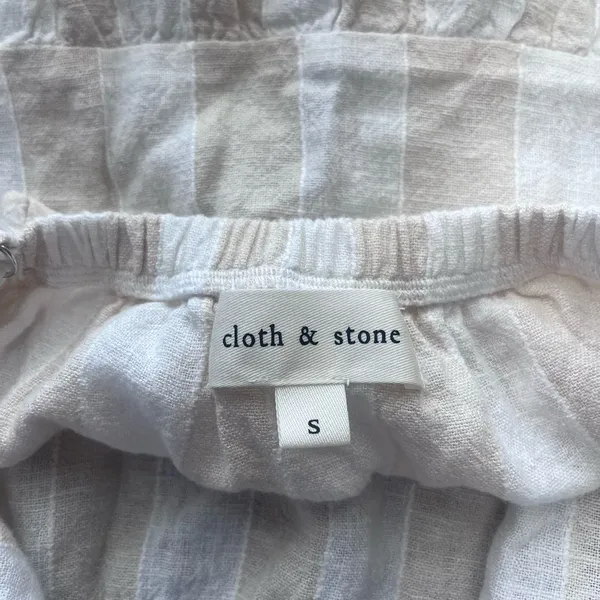 Anthropologie Cloth & Stone‎ Striped Linen Blend Tiered Maxi dress size s - Image 4