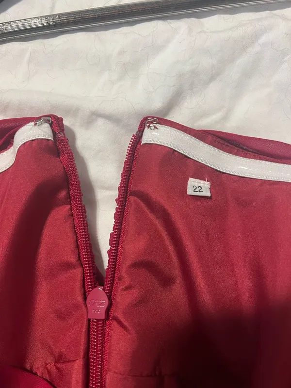 Zaptika Red pleated dress Size 22 - Image 5