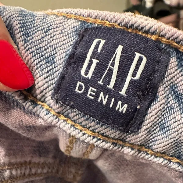 Gap Mom Jeans‎ New Purple Acid Wash High Rise Cropped 2/26 Grunge Casual Denim - Image 3