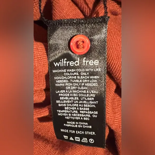 Aritzia Wilfred Free Button-Up‎ Knit Bodycon Midi Dress in Rich Chestnut Size XS - Image 8